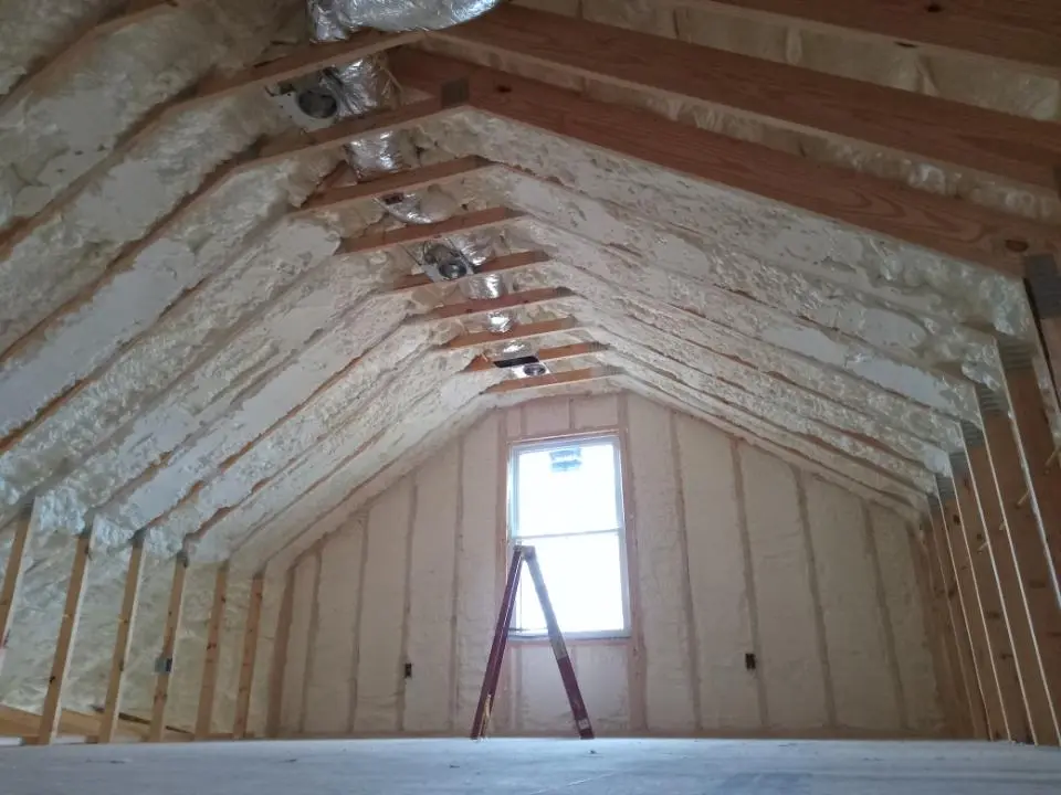 Spray foam roofing application for Crawl Space Insulation project in Blaine